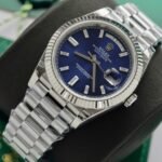 Rolex Day-Date 228236 904L Steel Blue Dial CZ Diamonds 40mm Super Clone - 图片 4