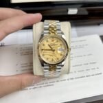 Rolex Datejust SS/YG Plated Champagne Dial CZ Diamonds 41mm Jub Replica - 图片 2