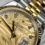 Rolex Datejust SS/YG Plated Champagne Dial CZ Diamonds 41mm Jub Replica - 图片 4