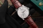 Rolex Cellini 50519 316L Steel White Dial 39mm Leather AAA Replica - 图片 2