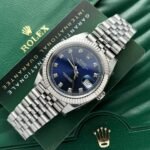 Rolex Datejust 316L Steel Blue Dial CZ Diamonds 41mm Jub EWF Replica - 图片 3