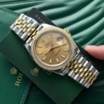 Rolex Datejust SS/YG Plated Champagne Dial CZ Diamonds 41mm Jub EWF Replica - 图片 2