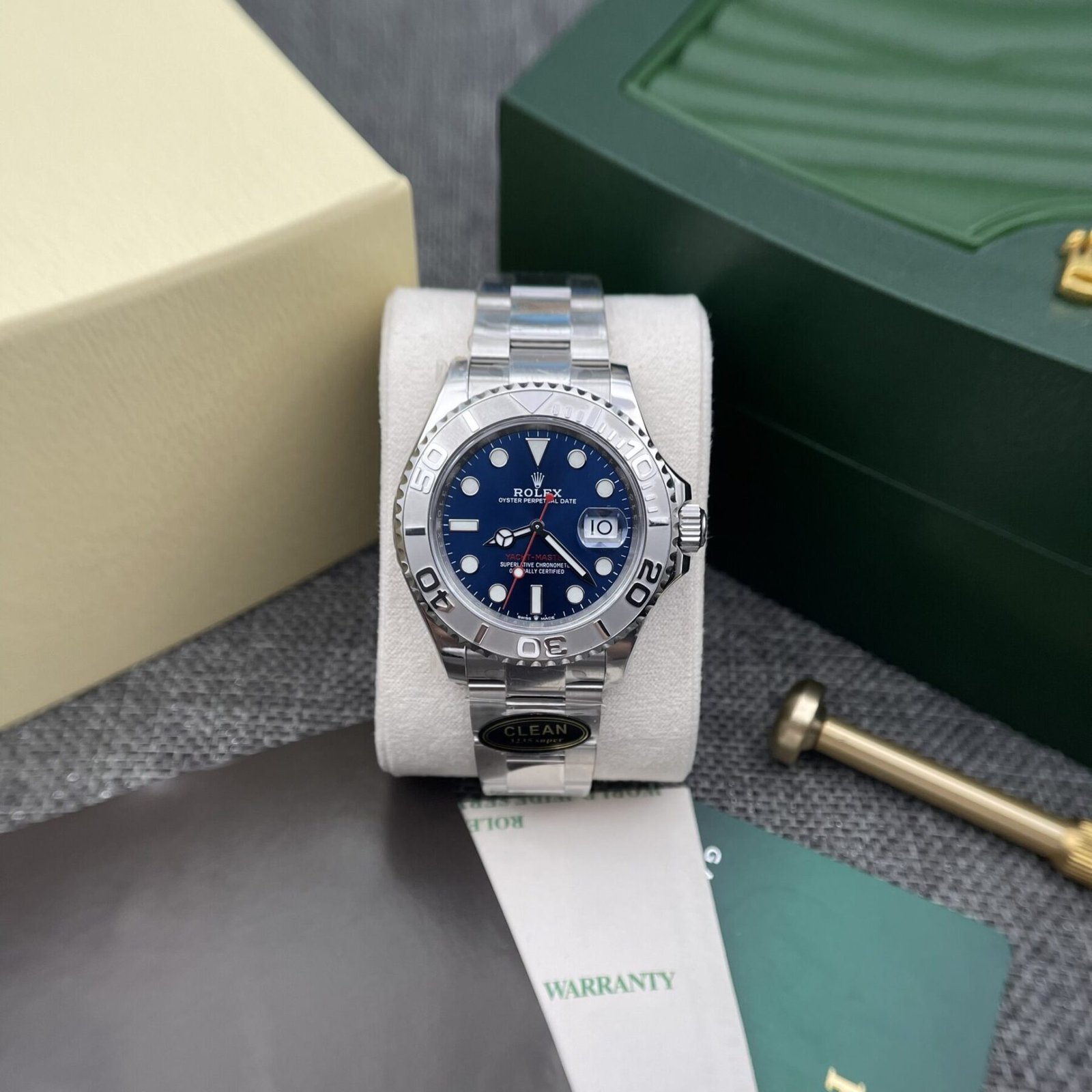 1750588612-244.jpg Rolex Yacht-Master 116622 904L Steel Blue Dial 40mm Oyster Super Clone - 图片 1