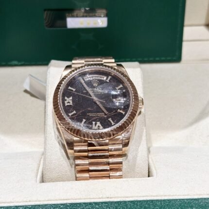 Rolex Day-Date RG Plated Eisenkiesel Dial CZ Diamonds 40mm Super Clone