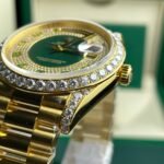 Rolex Day-Date YG Plated Diamond Green Dial 40mm Super Clone - 图片 5
