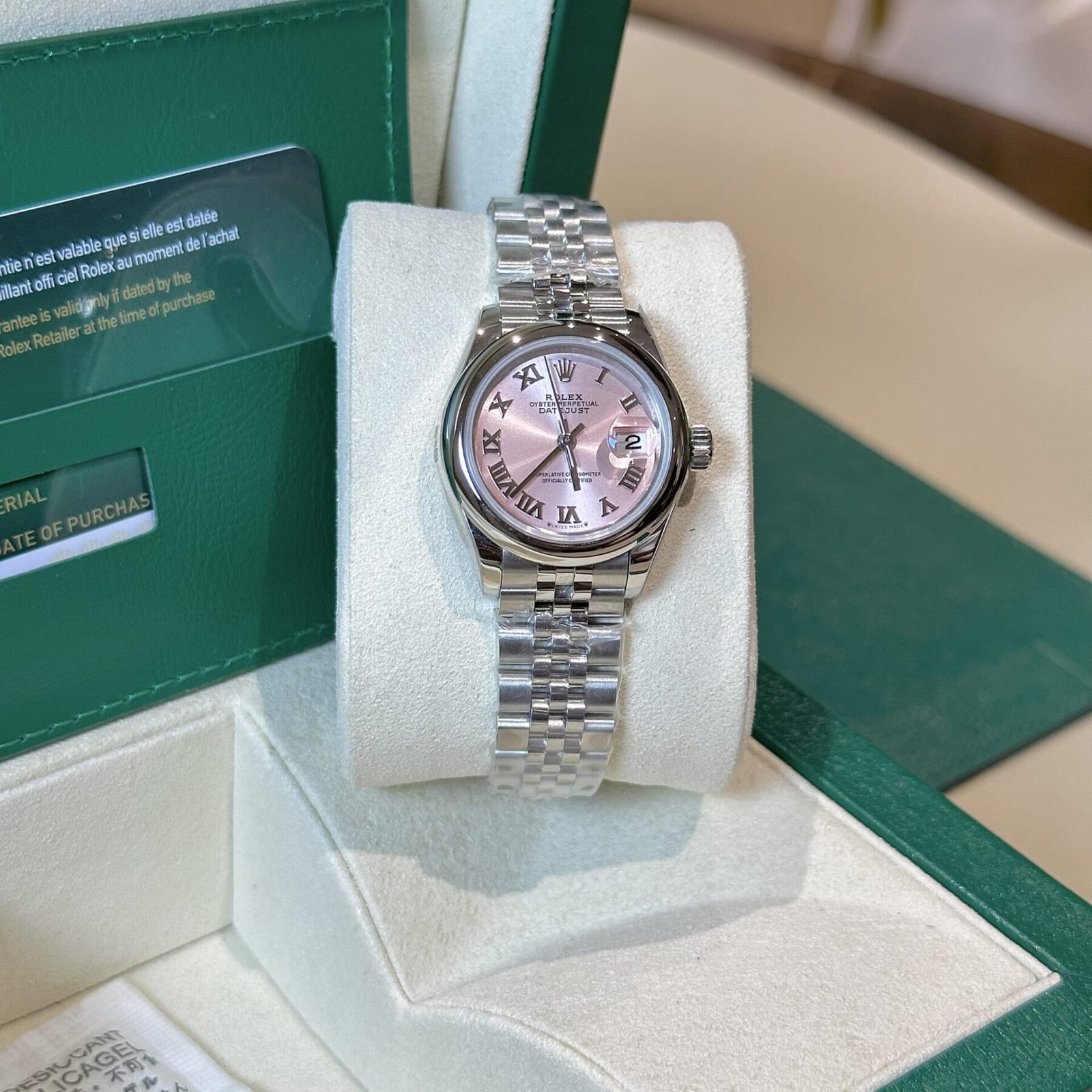 1750588658-261.jpg Rolex Datejust 316L Steel Pink Dial 31mm Jub EWF Replica - 图片 1