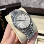 Rolex Day-Date 228239 904L Steel White Dial CZ Diamonds 40mm Super Clone - 图片 2