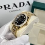 Rolex Day-Date 228348RBR YG Plated Black Dial CZ Diamonds 40mm Super Clone - 图片 4