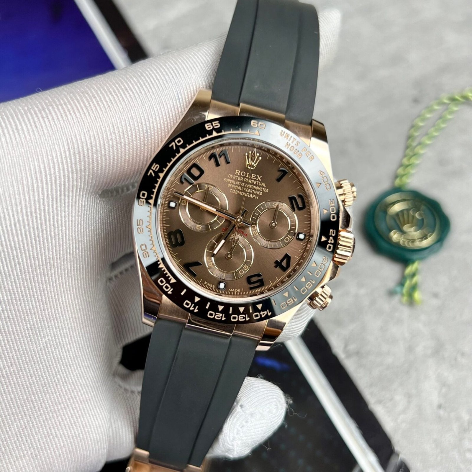 1750588689-274-1.jpg Rolex Daytona 116515LN RG Plated Brown Dial 40mm Oysterflex Super Clone - 图片 1