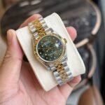 Rolex Datejust SS/YG Plated Green Dial CZ Diamonds 31mm Jub AAA Replica - 图片 3