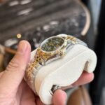 Rolex Datejust SS/YG Plated Green Dial CZ Diamonds 31mm Jub AAA Replica - 图片 4