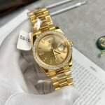 Rolex Day-Date YG Plated Gold Dial With Diamonds 40mm Super Clone - 图片 2