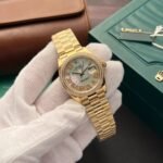 Rolex Datejust YG Plated MOP Dial CZ Diamonds 36mm Super Clone - 图片 3