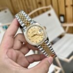 Rolex Datejust 126283RBR SS/YG Plated Palm Leaf Gold Dial CZ Diamonds 41mm Jub AAA Replica - 图片 2