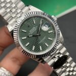 Rolex Datejust 126234 904L Steel Fluted Green Dial 36mm Jub Super Clone - 图片 3