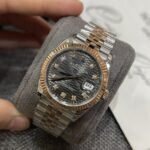 Rolex Datejust 126231 SS/RG Plated Grey Dial CZ Diamonds 36mm Jub Super Clone - 图片 3