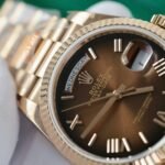 Rolex Day-Date 128235 RG Plated Ombre Brown Dial 36mm Super Clone - 图片 5