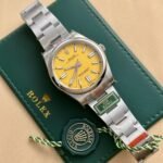 Rolex Oyster Perpetual 124300 316L Steel Yellow Dial 41mm Oyster KGF Replica - 图片 2