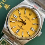 Rolex Oyster Perpetual 124300 316L Steel Yellow Dial 41mm Oyster KGF Replica - 图片 3