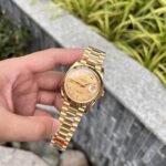 Rolex Day-Date YG Plated Champagne Dial CZ Diamonds 40mm Replica - 图片 2