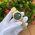 Rolex Day-Date 128348RBR YG Plated Ombre Green Dial CZ Diamonds 36mm EWF Replica - 图片 3
