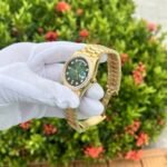 Rolex Day-Date 128348RBR YG Plated Ombre Green Dial CZ Diamonds 36mm EWF Replica - 图片 4