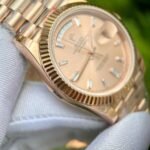 Rolex Day-Date 228235 RG Plated Pink Dial CZ Diamonds 40mm Super Clone - 图片 5