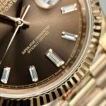 Rolex Day-Date 228235 RG Plated Chocolate Dial CZ Diamonds 40mm Super Clone - 图片 6