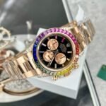 Rolex Daytona 116595RBOW Rainbow RG Plated Black Dial With Diamonds 40mm Oyster Super Clone - 图片 2