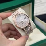 Rolex Day-Date RG Plated Diamond Dial CZ Diamonds 40mm Super Clone - 图片 2