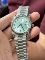 Rolex Day-Date 904L Steel Blue Arabic Dial 40mm Super Clone - 图片 3