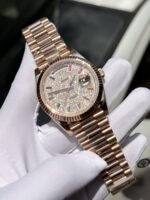 Rolex Day-Date RG Plated Diamond Dial 40mm Super Clone - 图片 2