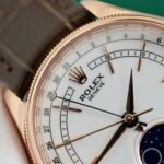 Rolex Cellini 50535-2 RG Plated White Dial 39mm Leather AAA Replica - 图片 6