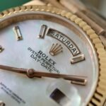 Rolex Day-Date RG Plated MOP Dial CZ Diamonds 36mm Super Clone - 图片 3