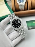 Rolex Day-Date 228236 904L Steel Black Dial CZ Diamonds 40mm Super Clone - 图片 3
