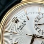 Rolex Cellini 50515 RG Plated White Dial 39mm Leather Super Clone - 图片 4
