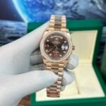 Rolex Day-Date RG Plated Chocolate Dial CZ Diamonds 40mm EWF Replica - 图片 3