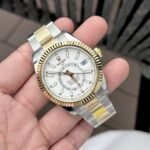 Rolex Sky-Dweller SS/YG Plated White Dial 42mm Oyster NBF Replica - 图片 2