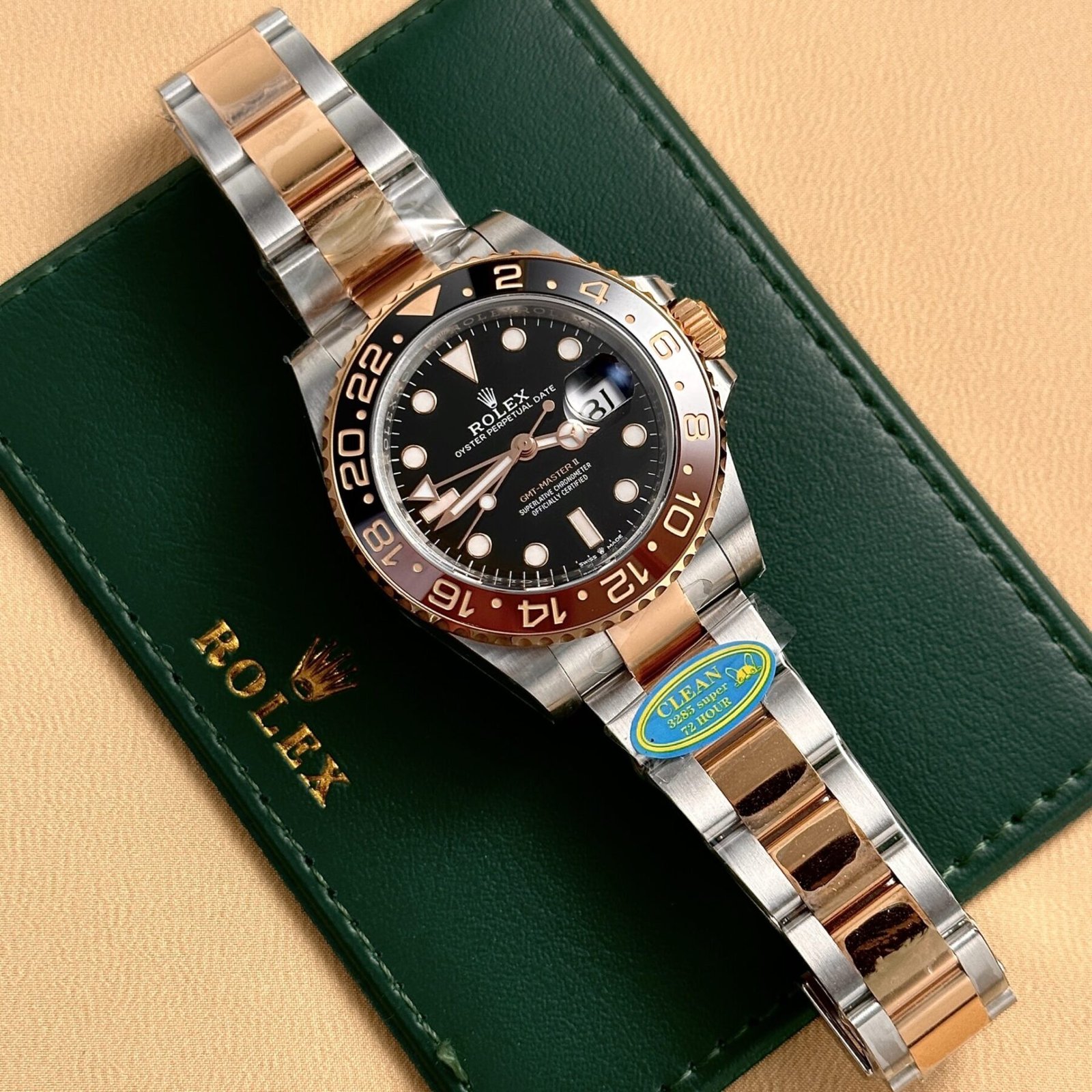 1750589039-415-1.jpg Rolex GMT-Master II 126711CHNR Root Beer SS/RG Plated Black Dial 40mm Oyster Super Clone - 图片 1
