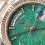 Rolex Day-Date 128235 RG Plated Green Dial CZ Diamonds 36mm Super Clone - 图片 6