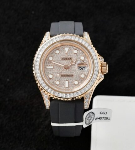 Rolex Yacht-Master RG Plated Diamond Dial 40mm Oysterflex Super Clone