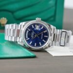 Rolex Day-Date 128236 904L Steel Blue Dial CZ Diamonds 36mm Super Clone - 图片 4