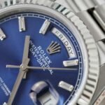 Rolex Day-Date 128236 904L Steel Blue Dial CZ Diamonds 36mm Super Clone - 图片 6