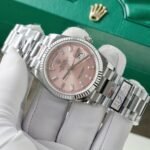 Rolex Day-Date 128236 904L Steel Pink Dial CZ Diamonds 36mm Super Clone - 图片 2