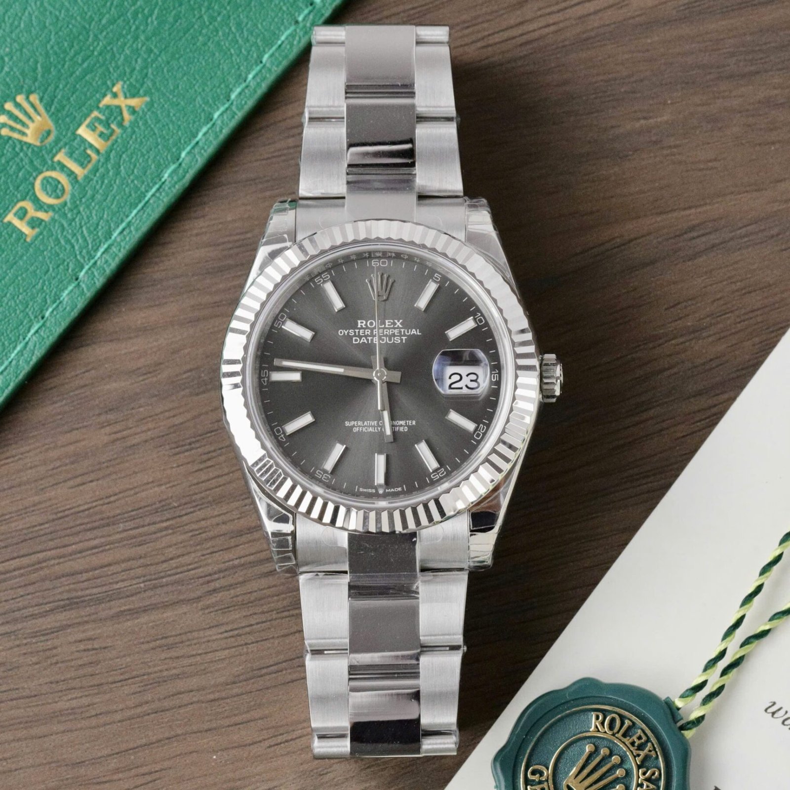 1750589115-445.jpg Rolex Datejust 126334 904L Steel Grey Dial 41mm Oyster Super Clone - 图片 1