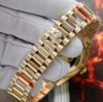 Rolex Day-Date 128238 YG Plated Ombre Green Dial CZ Diamonds 36mm Super Clone - 图片 8
