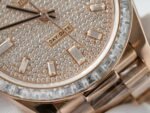 Rolex Day-Date RG Plated Diamond Dial Baguette Diamond 40mm Super Clone - 图片 4