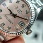 Rolex Datejust 316L Steel Pink Dial CZ Diamonds 31mm Jub THBF Replica - 图片 6