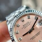 Rolex Datejust 316L Steel Pink Dial CZ Diamonds 31mm Jub THBF Replica - 图片 7
