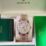 Rolex Day-Date RG Plated Gem-set Bezel Diamond Dial 40mm Super Clone